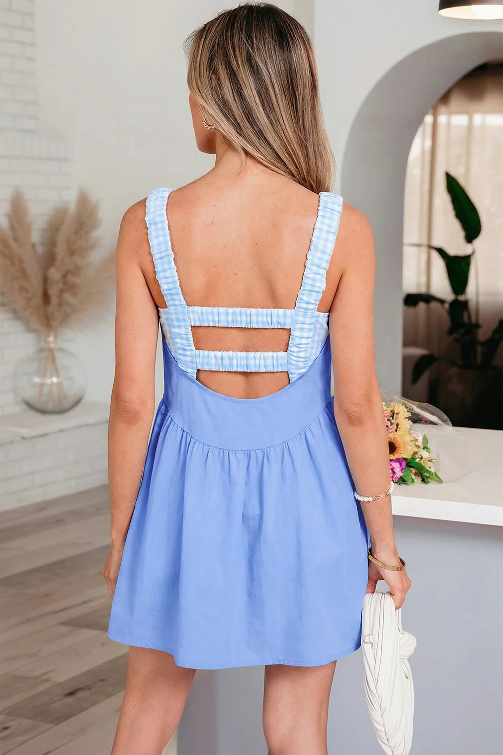 Josie Gingham Mini Dress