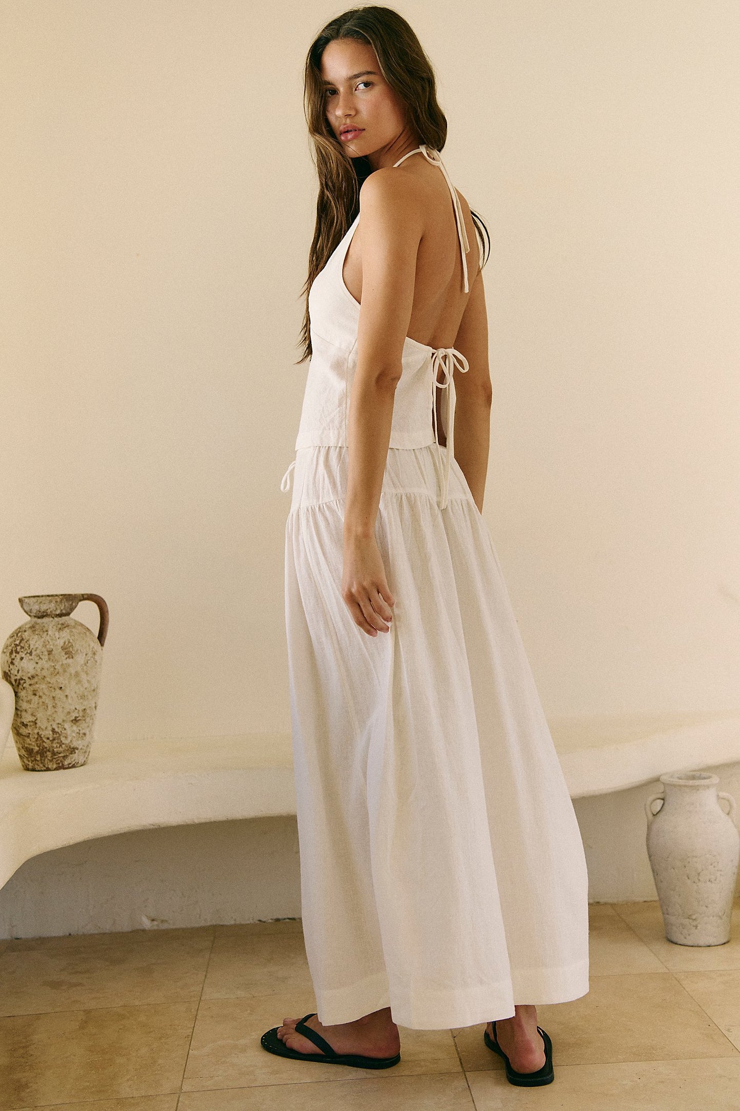 Harper Linen Skirt Set